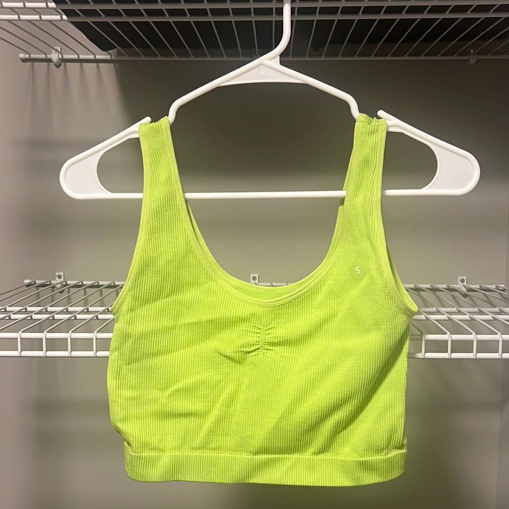 NWT * PacSun Kime Green Ribbed Crop Top Size Small